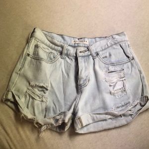 High wasted boyfriend shorts